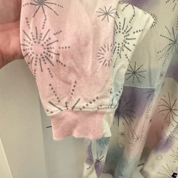 DISNEYLAND 100 Year L Pastel Silver firework long sleeve woman cotton tunic - Picture 7 of 14